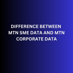 DIFFERENCE BETWEEN MTN SME DATA AND MTN CORPORATE DATA